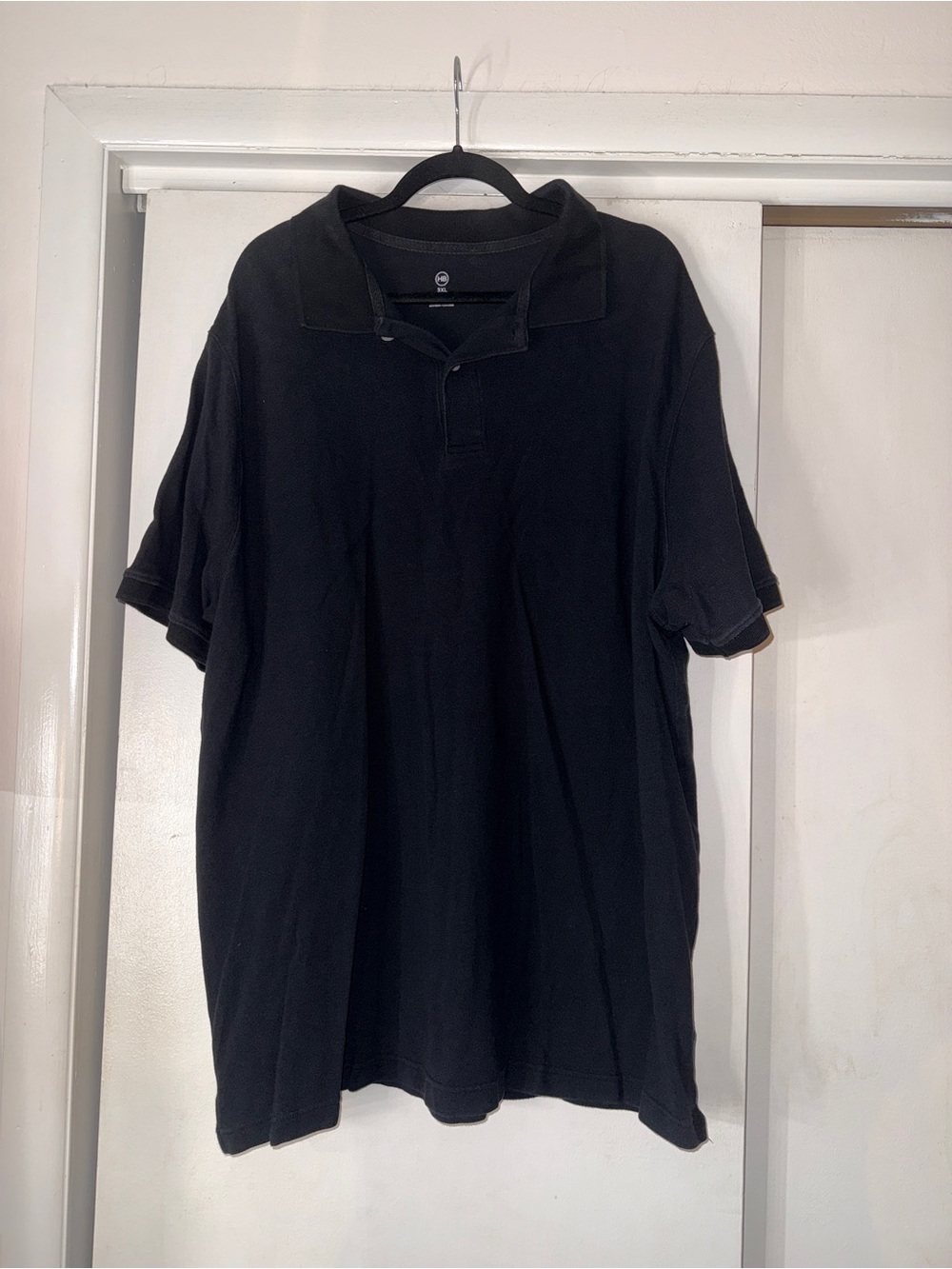 DXL Classic Black Men's Polo Shirt Cotton